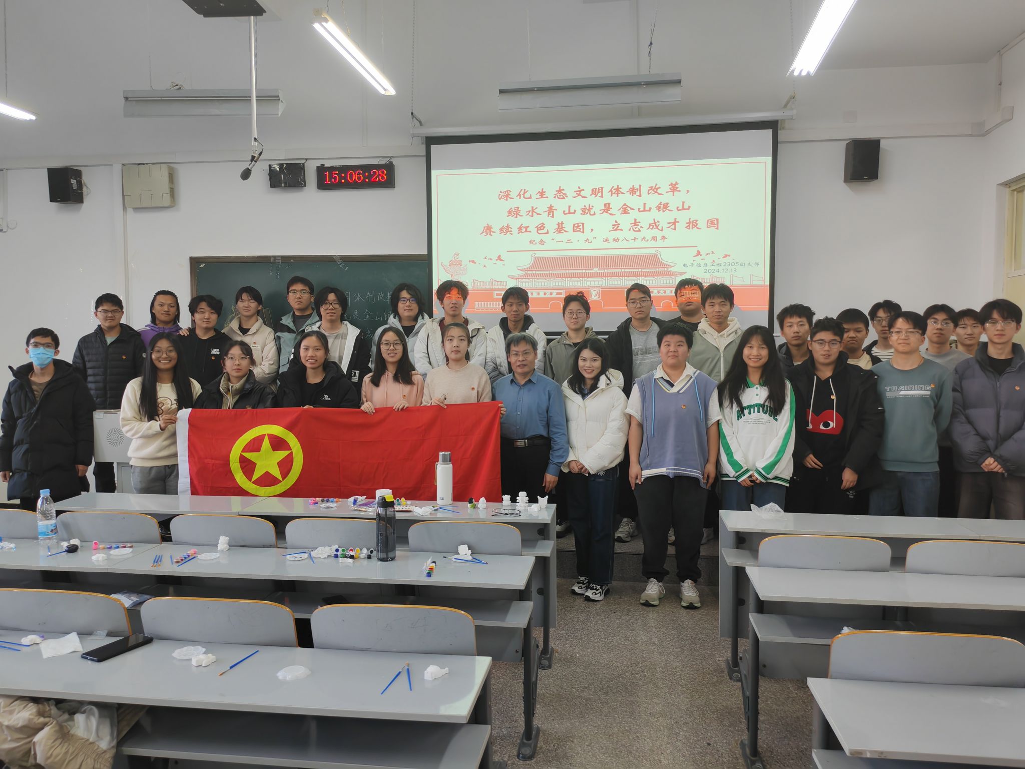 副院长刘志刚深入联系团支部召开主题团日